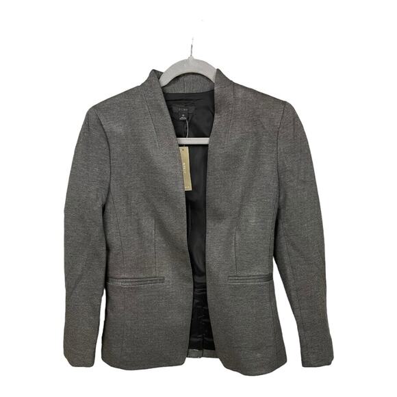 J. Crew Going Out Blazer In Stretch Twill in Heather Dove Gray Size 0 NWT - Picture 5 of 12